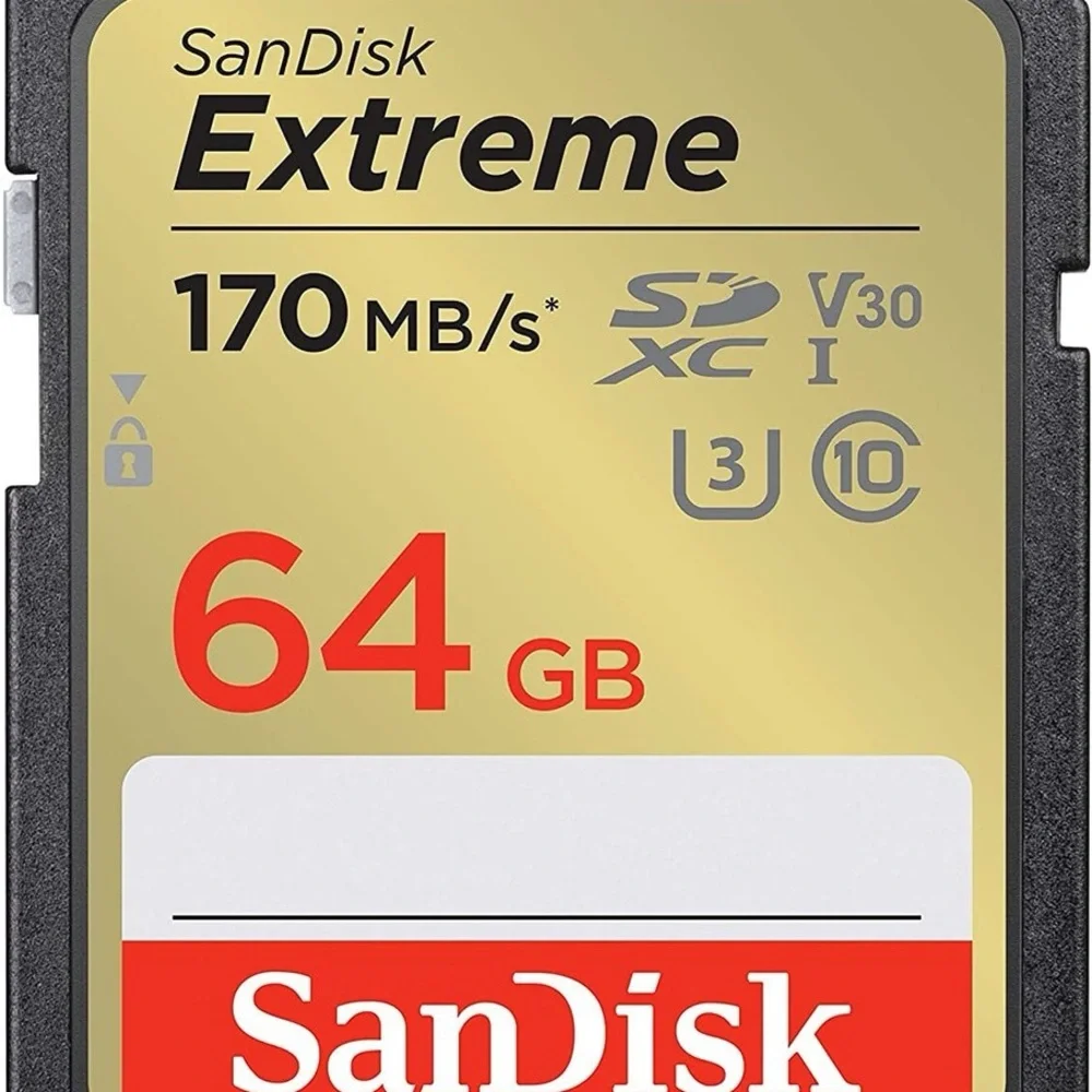 SanDisk Black and Red 64GB SDXC UHS-I Memory Card